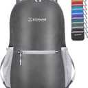 ZOMAKE Ultra Lightweight Hiking Backpack 20L, Packable Small Backpacks Water Resistant Daypack for Women Men(Medium Grey)
