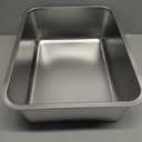 Stainless Steel Cat Litter Box - Large Metal High-Sided Pan for Cats, Pets, Non-Stick, Odor-Free, Easy to Clean, Splash-Proof, Durable (17.7" L x 13.8" W x 6" H)