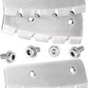 Syhood 4 Pieces 6'' Ice Auger Blades with 8 Screws Compatible with Strike Master Mora Stainless Steel Replacement Drill Blades Smooth and Precise Cutting for Ice Fishing Winter Outdoor