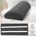 Wesiti Recliner Foot Pillow Cushion High Resilience Sherpa Memory Foam Bolster Sleeping Rest Multipurpose Half Roll Leg Pillow Suitable for Bed Chair Sofa Headrest Back Lumbar Leg Support(Dark Gray)