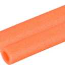 PATIKIL 2 Pcs Pipe Insulation Foam Tube, Heat Preservation Foam Pipe Tubing Covers 3/8" (10mm) ID x 3.3FT x 13/16" OD for Handle Heat Water Pipe Freeze Protection, Orange