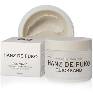 Hanz de Fuko Quicksand – Premium Men’s Hair Styling Wax & Dry Shampoo for a High Hold, Ultra Matte Finish – Ideal Texture Product for Thin, Thick and All Hair Types – 2 oz, Travel Size