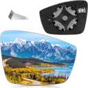 BDFHYK Passenger Side Heated Mirror Glass Compatible With 2012-2015 VW Passat Convex rear view mirror with backing plate 561857522A, 5C6857522A (Right)