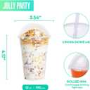 100 PACK 12 oz Clear Plastic Cups with Dome Lids, Disposable Dessert Parfait Cups for Ice Cream, Iced Cold Coffee Drinks, Cupcake, Fruit for Party