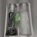 HOME EC Stainless Steel Salt and Pepper Grinder Set of 2 - Adjustable Ceramic Sea Salt Grinder & Pepper Grinder - Glass Salt and Pepper Shakers - Pepper Mill & Salt Mill W/Funnel - Black and White