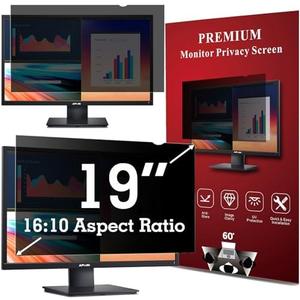 APeiSi 19 Inch Computer Privacy Screen Filter for 16:10 Widescreen Monitor - Privacy Screen Shield,Anti-Glare and Anti-Blue light Screen Protector
