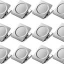 Strong Magnet Clips 1.2 Inch - 12 Packs Heavy Duty Metal Magnetic Clips for Refrigerator, Magnetic Clips for Whiteboard, Picture, Office Magnets, Magnet Clipboard for White Boards