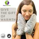 Mars Wellness Heated Microwavable Mittens, Microwave Hand Warmers for Arthritis Pain - Heating Pad for Hand with Flaxseed and Herbs - Charcoal