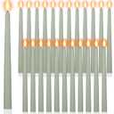 Macarrie 24 Packs Flameless Taper Candles Battery Operated Fake 11 Inch Long Candlelight LED Flameless Candlesticks Flickering Tapered for Spring Summer Wedding(Light Green)
