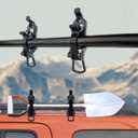 4 PCS Shovel Mount for Roof Rack Overland Gear Rotopax Mount Shovel Holder for Truck Tool Holder,Rubber Clamp Grip Mounting Kit Fits Shovel Holder Wall Mount, and Pole Clamp