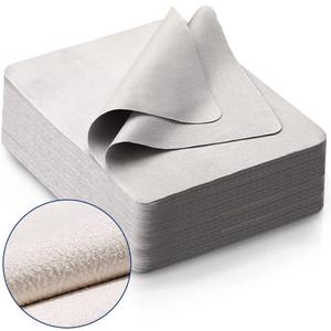 100 PCS Glasses Clean Cloth Suede, Lens Clean Cloth for Lenses, Glasses, Screens, Cameras, iPad, iPhone, Eyeglasses (6"x7", 100PCS/Grey)