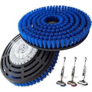 HXZIYI Steam Mop Pads Replacement Brush Head for Shark Steam and Scrub Mop S7000/S7001/S8201/s7201 Series Brush Heads with Nylon Bristles, Deep Clean Hardwood & Tile Floors, Scratch-Free Polish(Blue)