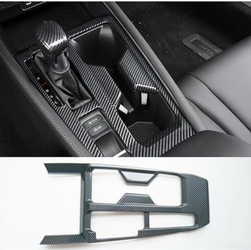 ZiWen Interior Trims Gear Shift Panel Center Console Cup Holder Cover Frame Accessories for Honda Accord 2023 2024 2025 (Carbon Fiber Print)