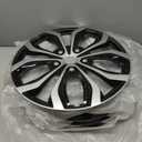 17 Inch Universal Hubcaps, Silver & Black Snap-On Wheel Covers, Compatible with Most Standard Steel Wheels, Cars Sedans & SUV, Set of 4 (Silver and Black)