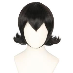 Womens Wigs Black Short Flip Bob Hair Wig Halloween Costume Cosplay Wig