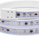 Maxxima 36 in. Hardwired LED Under Cabinet Strip Light, 1380 Lumens, 3000K Warm White, Kitchen and Living Room 120V White Cove Lighting, No Power Supply Needed