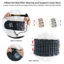 Decompression Belt - Inflatable Spinal Traction Brace for Lumbar Support and Lower Back Pain, Back Reliever for Men and Women, Navy Blue (29-49 Inch Waist) (M)
