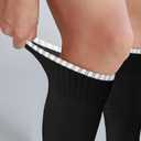 4 x YAGAXI Men's Baseball Soccer Softball Knee-High Socks - 2 Pairs Compression Multi-sport Tube Athletic Socks for Youth & Adult (Black, M)