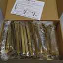 Ravinte 30 Pack Solid 5 Inch Square Cabinet Handles - Brushed Brass Drawer Pulls - Kitchen Hardware and Handles (5" Hole Center)