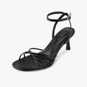 wetkiss Womens Sandals Round Open Toe Kitten Heels Adjustable Ankle Strap Low Heels Heeled Sandals for Women Summer Dress Shoes Not Suitable for Wide Feet, Size 9.5