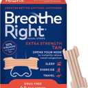 Breathe Right Nasal Strips, Extra Strength Tan Nose Strips, Drug-Free Nasal Congestion Relief for Better Breathing, Help Relieve Snoring, Caused by Colds & Allergies, Deviated Septum, 44ct