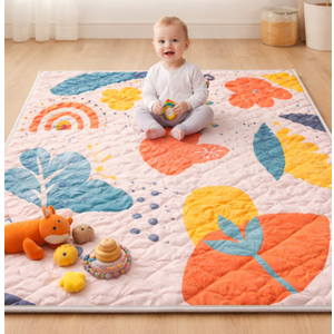 Baby Play Mats for Floor, 71”x59” Upgraded Thickness & Larger Super Soft Playmat for Babies and Toddlers, Foldable Washable, Upgrade Anti-Slip Crawling Mat for Playpen