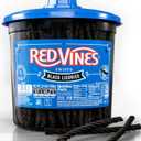 Red Vines Black Licorice Candy Black Licorice Soft Chewy Candy Twists 3.5 Lb Jar, Expiry: 10/18/26)