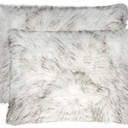 HomeRoots 2 -Piece 20-in x 12-in Gray Rectangular Indoor Decorative Pillow