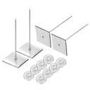 100mm Self Stick Insulation Pins, 100 Sets 0.8 Inch Self Locking Round Washers Aluminum Insulation Hangers for Foam Board Wall Floor Ceiling (100mm/3.94")