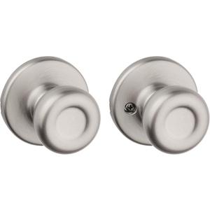 Kwikset Tylo Interior Passage Door Knob, Handle For Closet and Hallway Doors, Non-Locking Doorknob in Satin Nickel, with Microban Protection, 1 Count (Pack of 1)