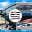 4pcs Smoke Tint Sun Rain Guard Vent Window Visors Compatible with 2019-2024 Ram 1500 New Body Crew Cab with 4 Full Size Doors, Outside Mount Tape On Style Acrylic Set of 4 Front+Rear