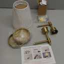 Nekhung Battery Operated Wall Sconces Set of Two, Wireless Battery Wall Light with 10000mAh RGB Dimmable Magnetic Bulb and Remote, Rechargeable Sconce Wall Decor for Bedroom Living Room Hallway (Brass)