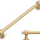 Amerdeco 10 Pack Champagne Bronze Cabinet Pulls 6.3 Inch(160mm) Hole Center Drawer Pulls Cabinet Hardware Kitchen Cabinet Handles for Bathroom Dresser Pulls ZH0069