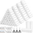 Timgle 180 Pack Gauze Rolls Bandages Set 4 in x 4.1 Yards Stretch Bandage White Rolled Breathable Gauze Wrap with 12 Non Woven Tape and 3 Black Scissors for Wound Care First Aid Supplies