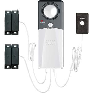 Techko S189 Ultra Slim Safe Pool Alarm for Kids, ETL Listed UL 2017 Compliant, Indoor/Outdor Weather Resistant, 110db Loud Alarm with 2X Bypass Buttons, Gray, 1 Count