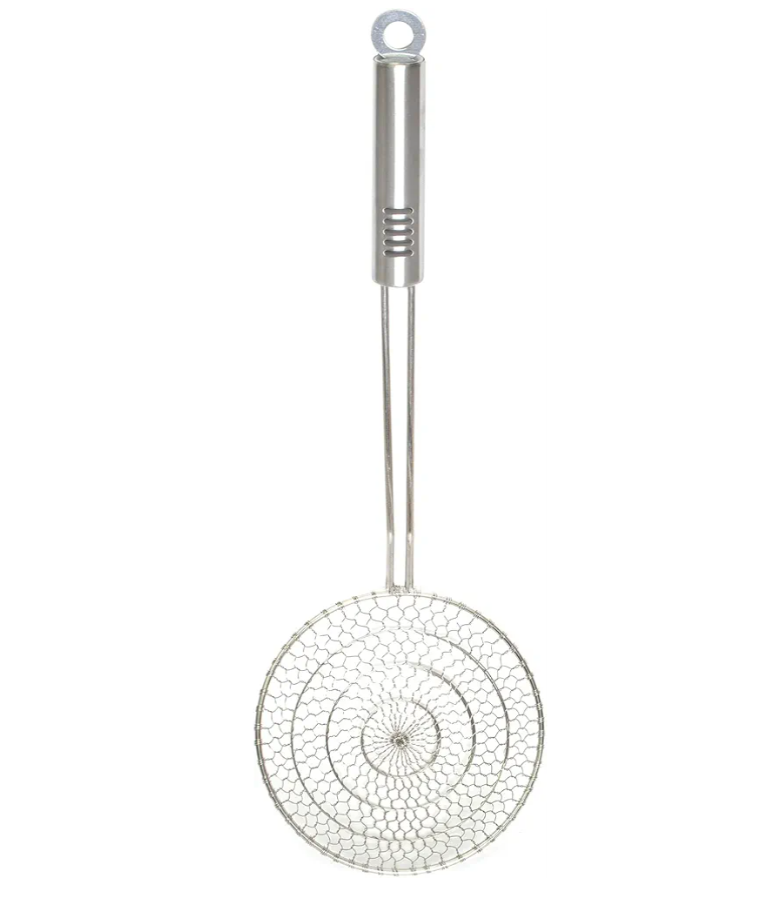 Helen’s Asian Kitchen Spider Strainer, All Stainless Steel, 5-Inch Strainer Basket With 10.25-Inch Handle