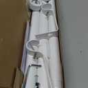 Curtain Rods for Windows 32-60 Inch, 1 Inch Adjustable White Curtain Rod Set with Brackets, Easy Install