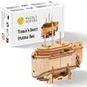 Tesla's Boat-Escape Room Game in a Box-Electronic Puzzle Box-Brain Teaser Puzzle Box-3D Wooden Puzzle for Adults - Money Puzzle Box for Cash Gift - Birthday GiftBox MoneyBox