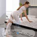 OGlAWA Twin Mattress, 10 Inch Gel Memory Foam Hybrid Mattresses for Medium Firm, Individual Pocketed Springs for Supportive Foam & Motion Isolation Technology, CertiPUR-US Certified