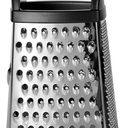KitchenAid Gourmet 4-Sided Stainless Steel Box Grater for Fine, Medium and Coarse Grate, and Slicing, Dishwasher Safe, 10 inches tall, Black