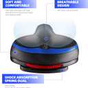 Bike Seat, Most Comfortable Bicycle Seat Dual Shock Absorbing Memory Foam Waterproof Bicycle Saddle Bike Seat Replacement with Refective Tape