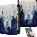 Hand Strap Case for 2024 Release 7" Kindle Paperwhite (12th Gen) & Kindle Colorsoft Signature Edition, Shockproof Frame Cover with Auto-Wake/Sleep,Misty Forest