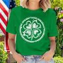 St Patricks Day Shirt Women Saint Patricks Day Shirts Irish Shamrock Tee Top (Large, Green1)