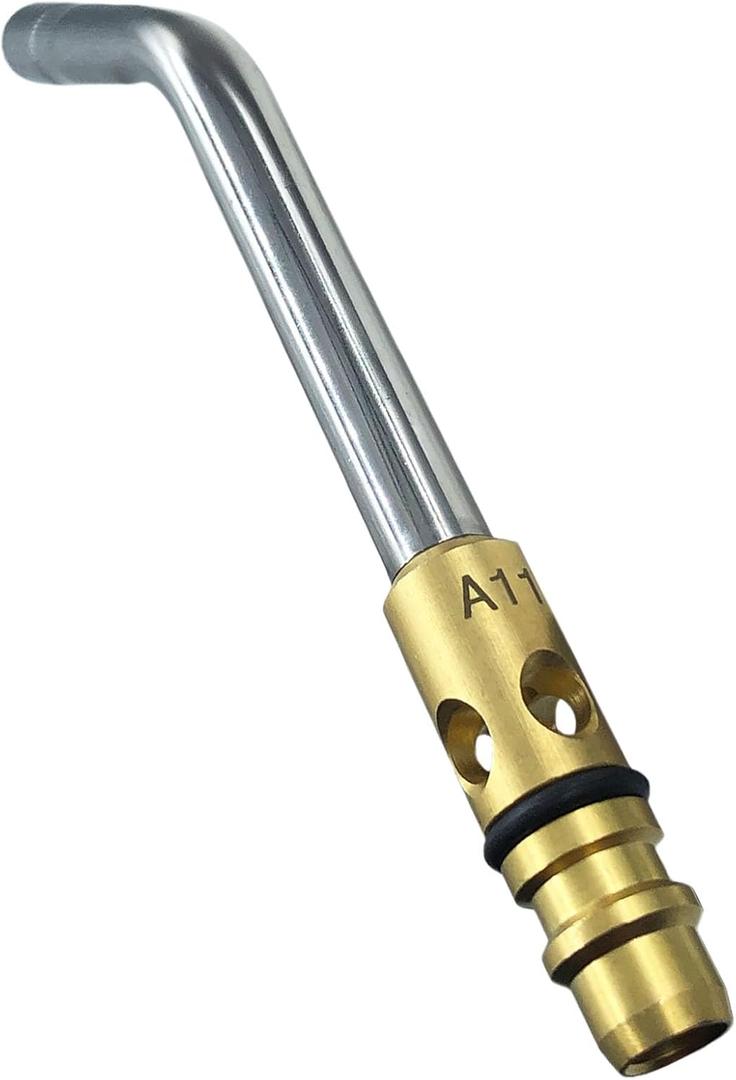 0386-0104 A-11 7/16" Air Acetylene replacement Tip for Turbo Torch G-4 or PLF-A5 Handles, Soft Solder 1-1/2 to 3", Silver Braze 7/8 to 1-5/8", Manual Lighting, Quick Connect, Removable Orifice Screw