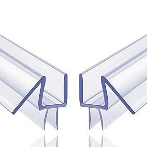 2-Pack Butecare Frameless Shower Door Bottom Seal for Glass Doors – Stop Shower Leaks and Create a Water Barrier (1/2” x 39”)