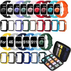 15 Pack Compatible with Apple Watch Bands 40mm 41mm 42mm 44mm 45mm 46mm Women Men, Watch Screen Protector Case&Organizer for iWatch Series 11 10 9 8 7 6 5 4 SEMultiple Sizes, Select the Right Size