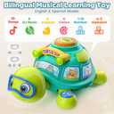 Educational Baby Toys 6-12 Month, Musical Crawling Turtle, Infant Toys for 6 7 8 9 10 Month Old Boy Girl, Christmas Bilingual Baby Gifts for 3-6-9-12 Months