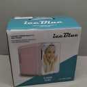 Iceblue Mini Fridge, 13 Display Modes Adjustable LED Light Mirror Gaming Mini Fridge, 4 Liter /6 Cans Gaming Small Refrigerator, AC/DC Dual-use Beverage Skincare Fridge for Bedroom, Gift - Black