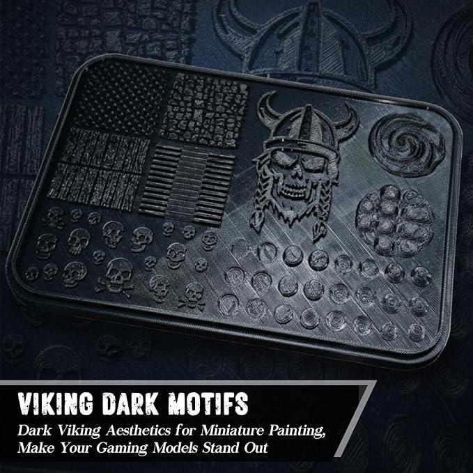 Miniature Painting Dry Brush Palette for Model Painting, Compatible with Army Painter Wet Palette System, Ideal for Tabletop Gaming Miniatures, 7.87 x 5.51 Inch Black