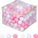 MoonxHome Ball Pit Balls for Toddlers, BPA Free Crush Proof Plastic Toy Balls for Ball Pit, Children's Pool Water Toys, Macaron Ocean Balls for Play Tent 2.15 Inch Pack of 100